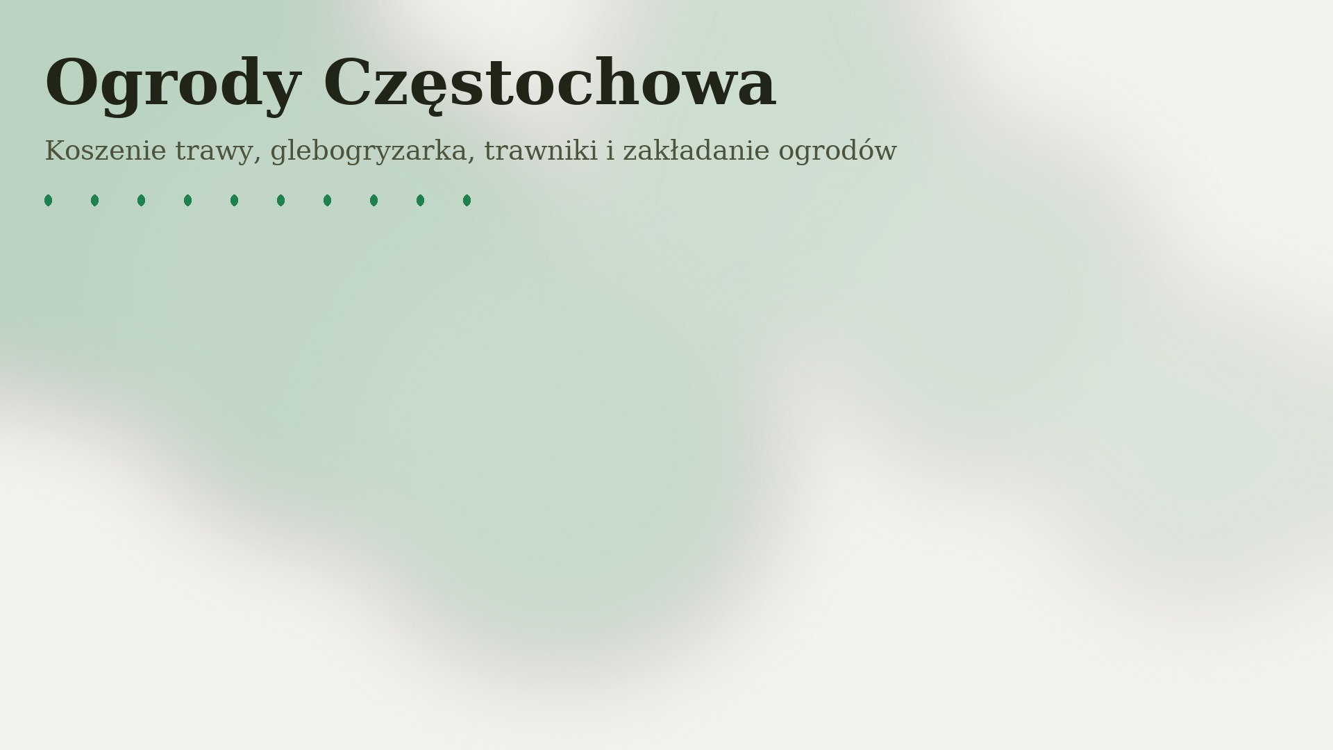 Ogrody Częstochowa – hero